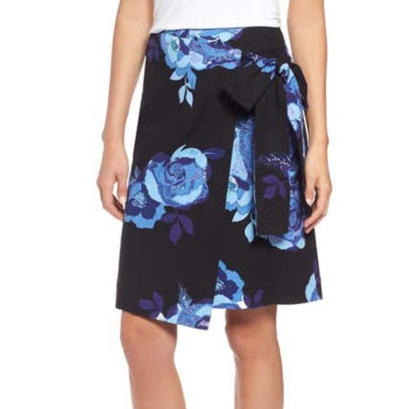 Halogen Floral Wrap Skirt